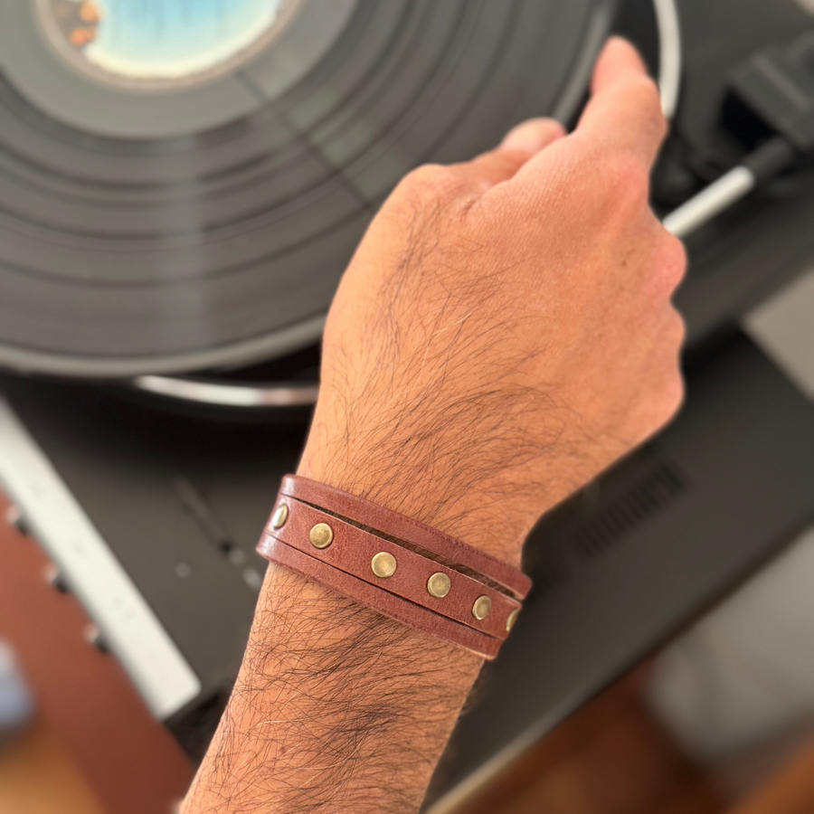 PULSERA DE CUERO HOMBRE ODIN