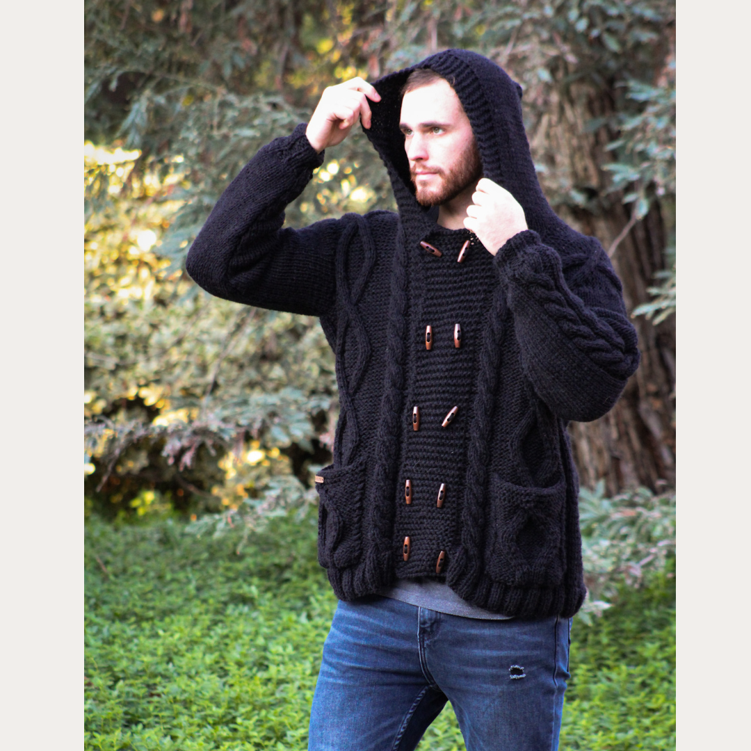 CHAQUETON DE ALPACA CORTO NEGRO