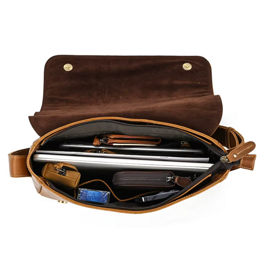 MORRAL DE CUERO GENUINO PREMIUM DUBLIN