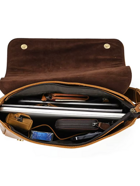 MORRAL DE CUERO GENUINO PREMIUM DUBLIN