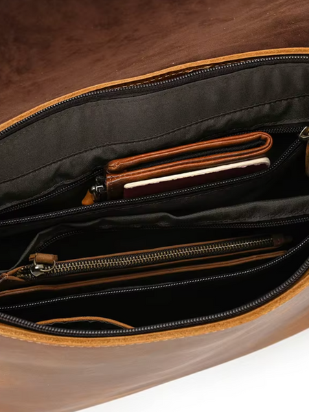 MORRAL DE CUERO GENUINO PREMIUM DUBLIN