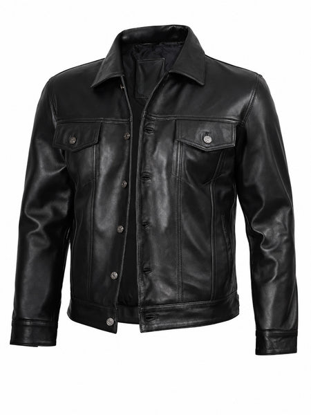 CHAQUETA DE CUERO CRAIG NEGRA