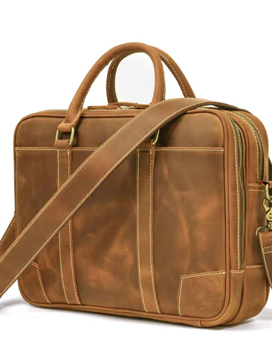 MALETIN DE CUERO PREMIUM GENUINO ROMA