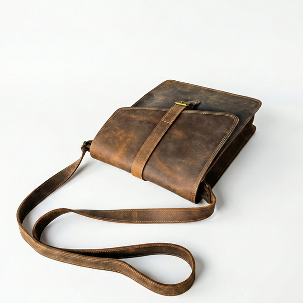 MORRAL DE CUERO GENUINO NYC