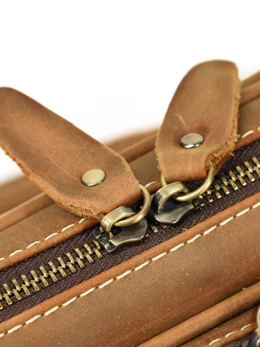 MALETIN DE CUERO PREMIUM GENUINO ROMA