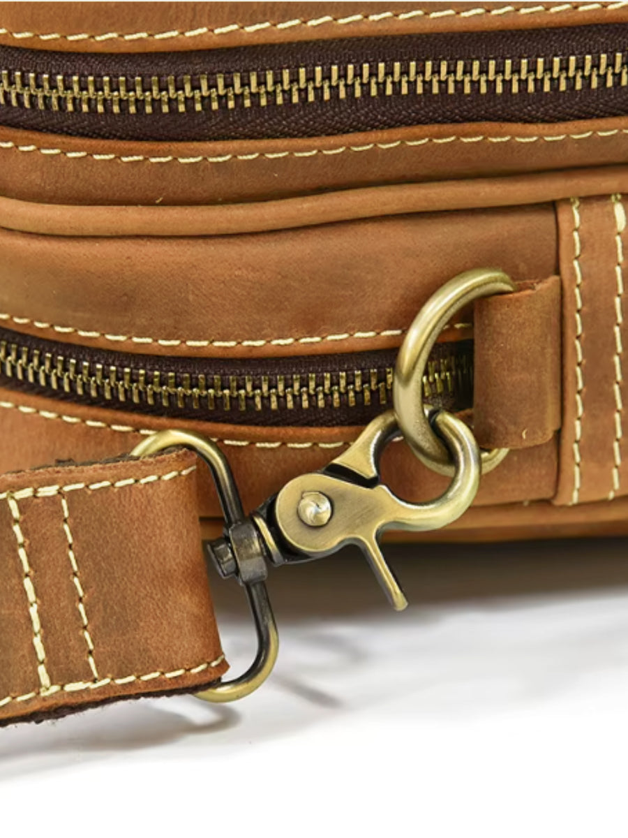 MALETIN DE CUERO PREMIUM GENUINO ROMA