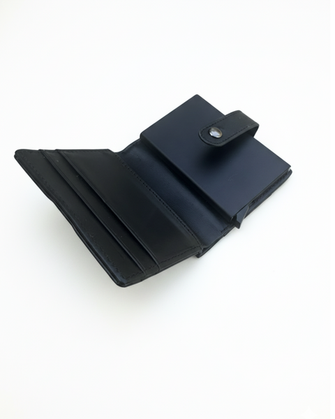 BILLETERA DE CUERO PARA HOMBRE FORGE NEGRA