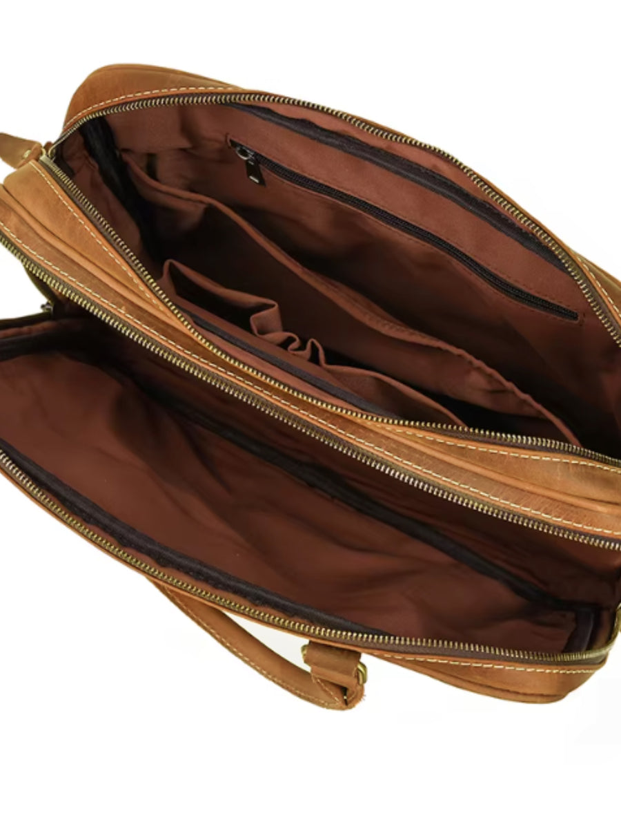 MALETIN DE CUERO PREMIUM GENUINO ROMA