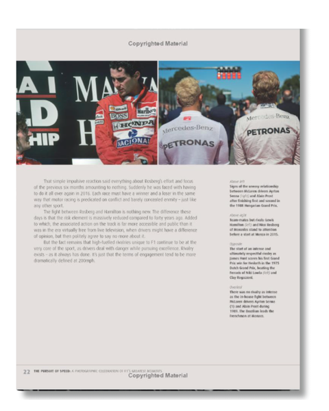 LIBRO DE FOTOGRAFIA FORMULA 1 THE PURSUIT OF SPEED