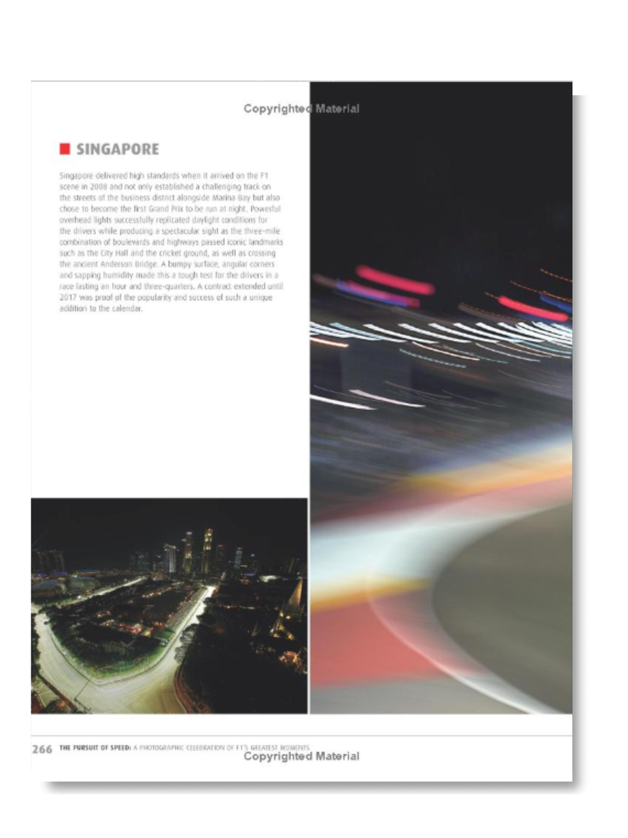 LIBRO DE FOTOGRAFIA FORMULA 1 THE PURSUIT OF SPEED