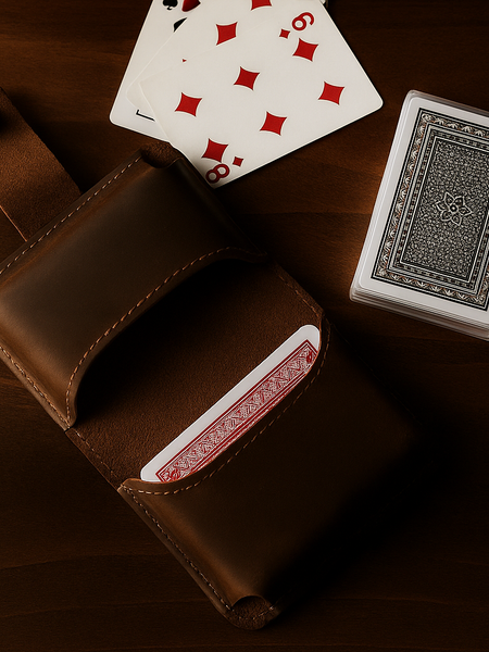 BOX DE REGALO PORTACUCHILLOS PARRILLERO + JUEGO DE CARTAS + JUEGO DE 4 CACHOS