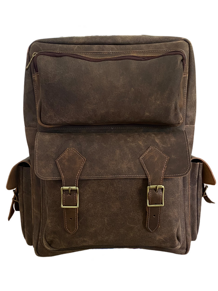 MOCHILA CUERO HOMBRE CAFÉ EXPEDITION