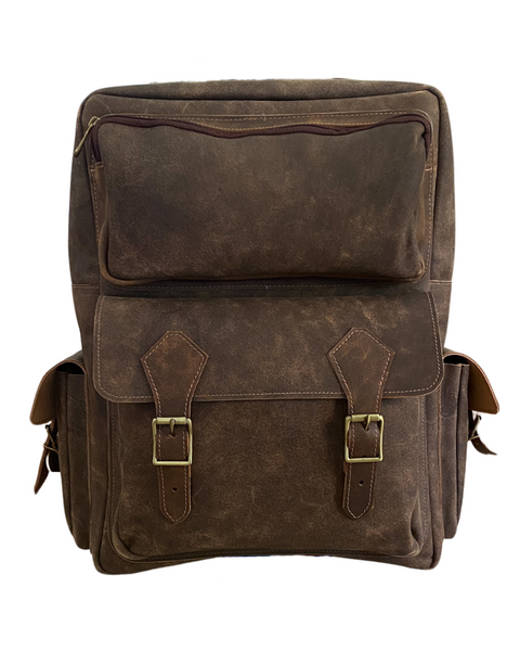 MOCHILA CUERO HOMBRE CAFÉ EXPEDITION
