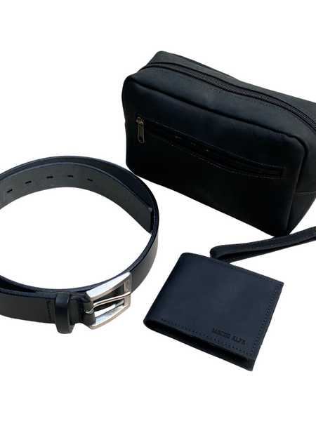 BOX NECESER ADVENTURE + BILLETERA RUSTIC + CINTURÓN SBELT