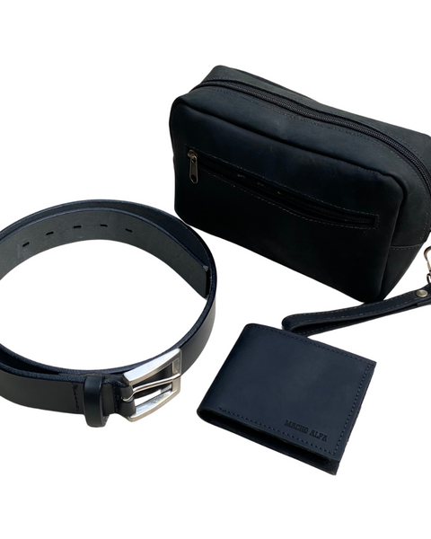 BOX NECESER ADVENTURE + BILLETERA RUSTIC + CINTURÓN SBELT