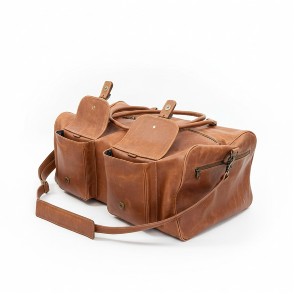 BOLSO SE VIAJE DE CUERO GENUINO TRAVEL