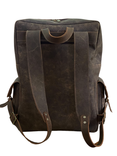 MOCHILA CUERO HOMBRE CAFÉ EXPEDITION