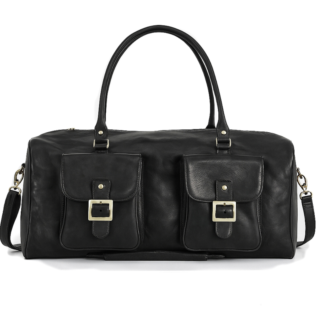 BOLSO DE VIAJE DE CUERO TRAVEL BLACK
