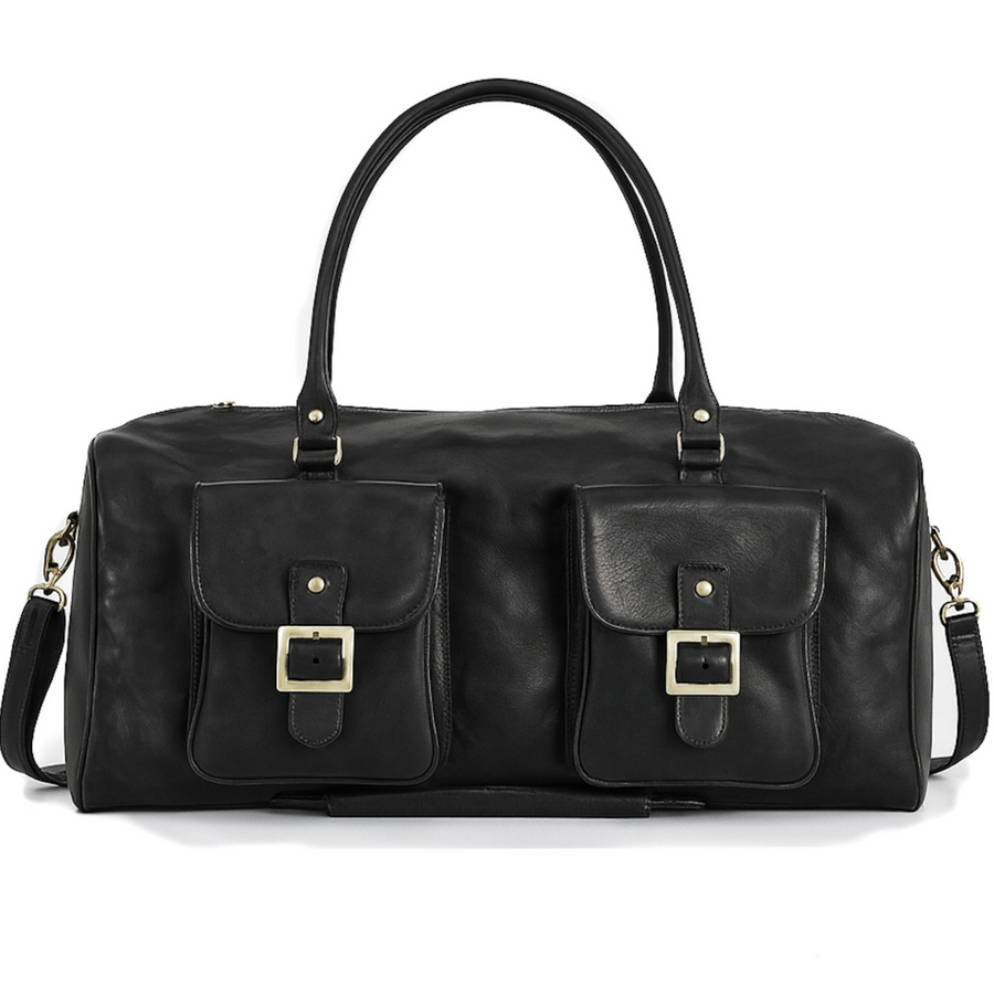 BOLSO DE VIAJE CUERO PREMIUM HOMBRE TRAVEL BLACK EDITION