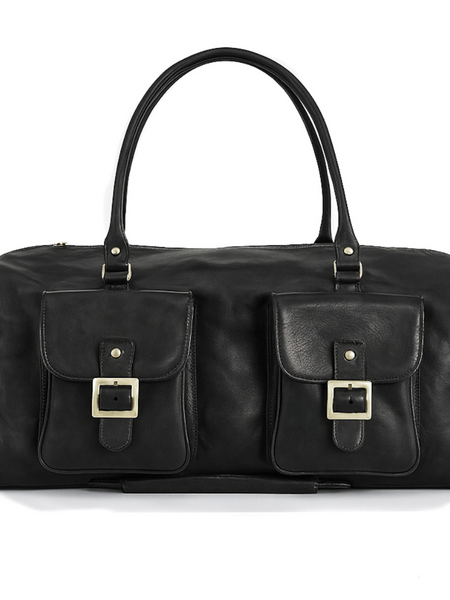 BOLSO DE VIAJE CUERO PREMIUM HOMBRE TRAVEL BLACK EDITION