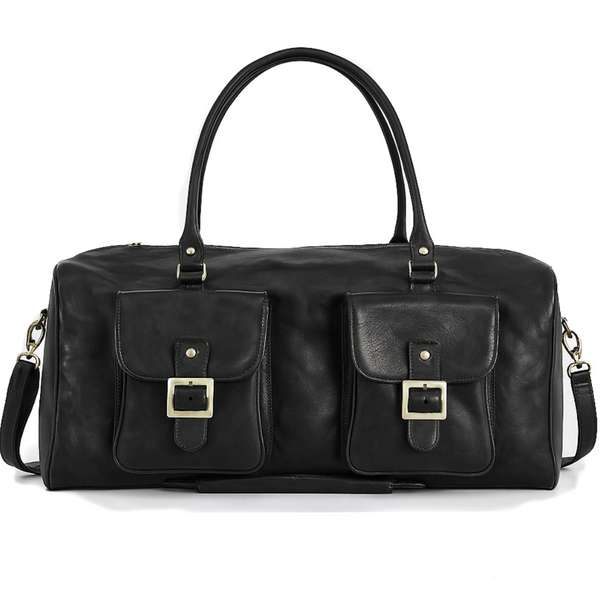 BOLSO DE VIAJE DE CUERO TRAVEL BLACK