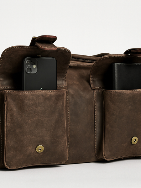 BOLSA CUERO PREMIUM DE VIAJE HOMBRE TRAVEL HUNTER