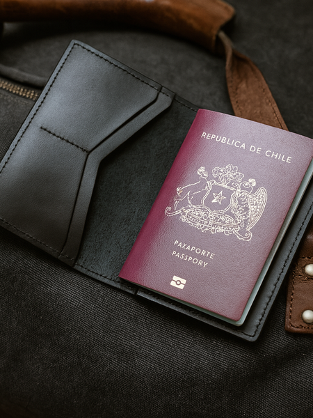 PORTA PASAPORTE CUERO CLASS