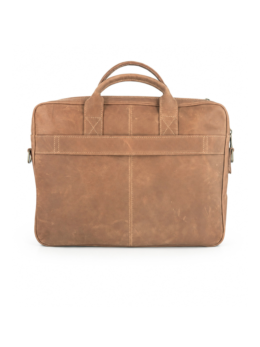 MALETÍN DE CUERO GENUINO HOMBRE OXFORD BEIGE