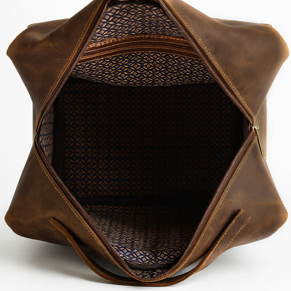 MOCHILA CAFÉ HOMBRE DE CUERO COLLEGE