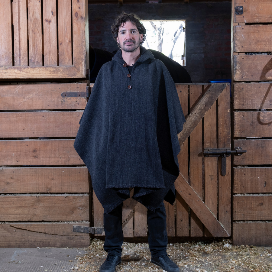 PONCHO ALPACA GRIS MARENGO