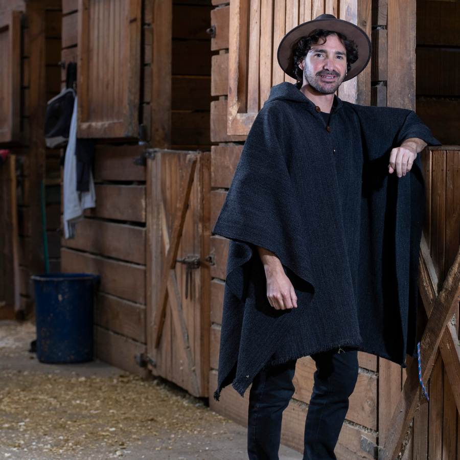 PONCHO ALPACA GRIS MARENGO