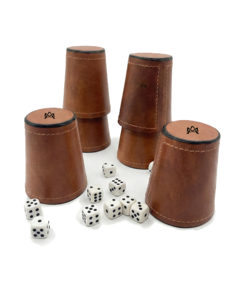 JUEGO DE CACHOS DE CUERO ARTESANAL (6 PIEZAS)