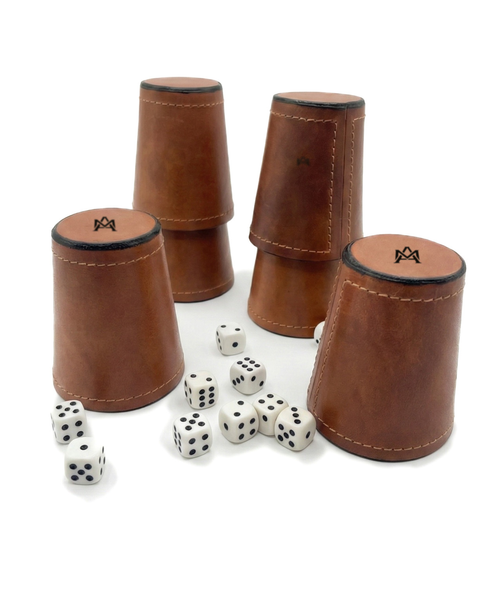 JUEGO DE CACHOS DE CUERO ARTESANAL (6 PIEZAS)