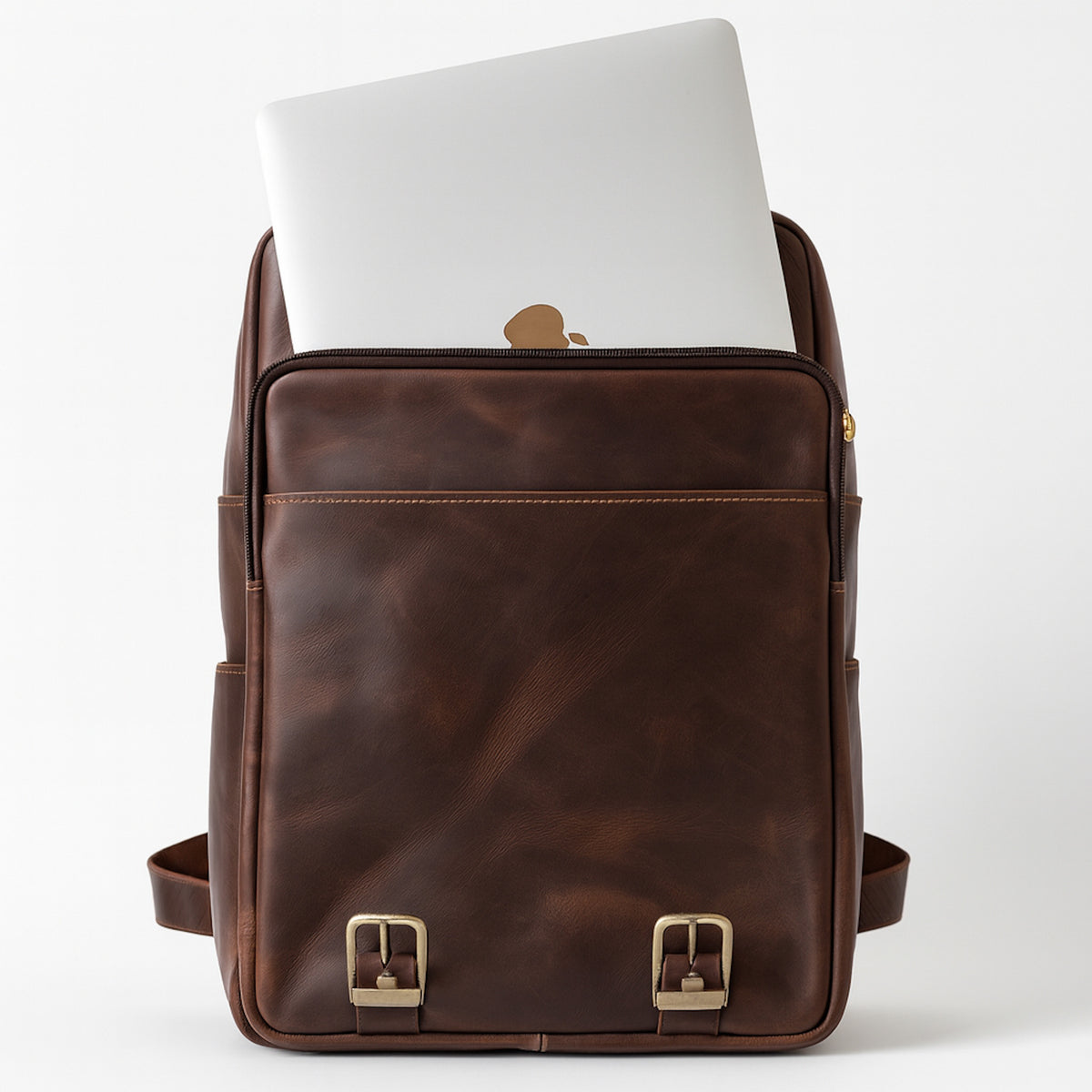 MOCHILA CAFÉ HOMBRE DE CUERO COLLEGE