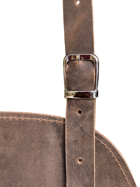 PECHERA DE CUERO CAFÉ PARA ASADOR