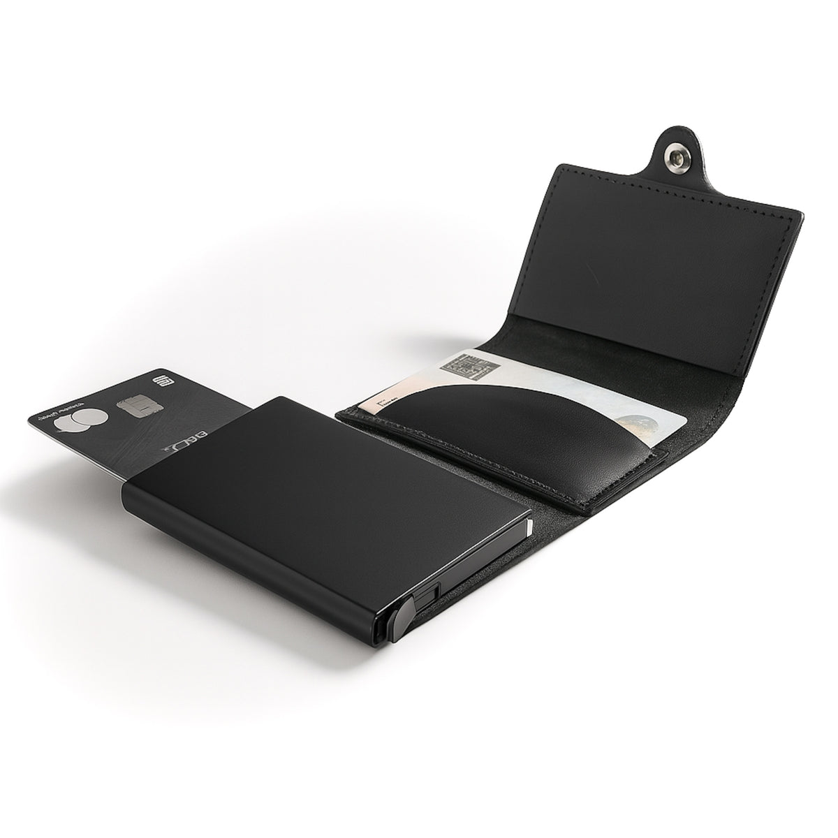 BOX DE REGALO FUNDA DE NOTEBOOK + TARJETERO ANTISCAN + ESTUCHE DE CUERO