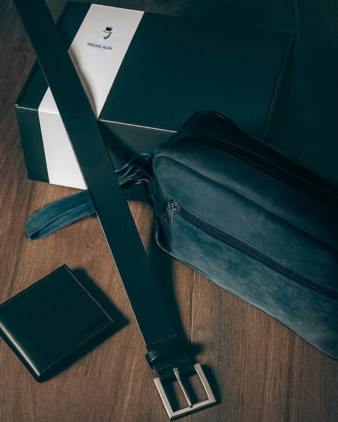 BOX NECESER ADVENTURE + BILLETERA RUSTIC + CINTURÓN SBELT