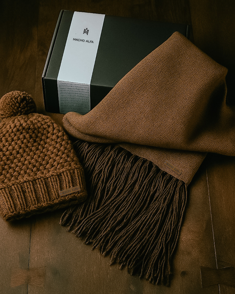 BOX BUFANDA LANA ALPACA + GORRO LANA