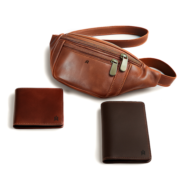 BOX DE REGALO BANANO CLASICO + BILLETERA URBAN + PORTAPASAPORTE