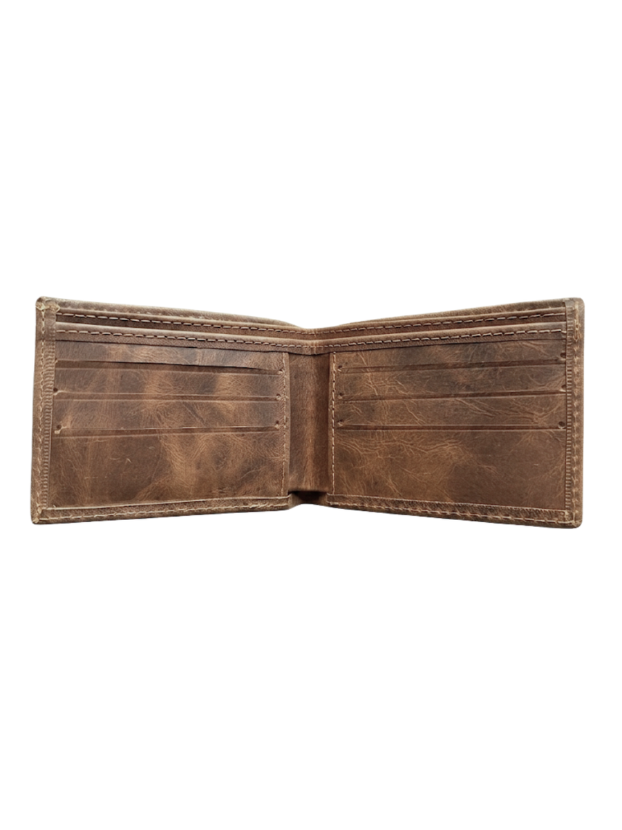 BILLETERA DE CUERO GENUINO EDGE HABANO