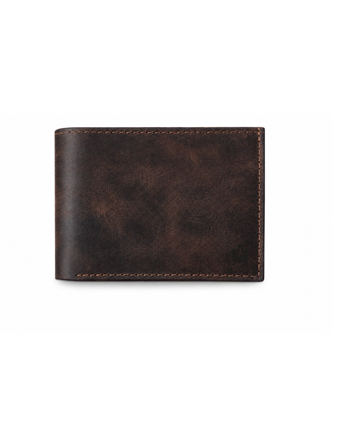BILLETERA DE CUERO GENUINO EDGE MORO
