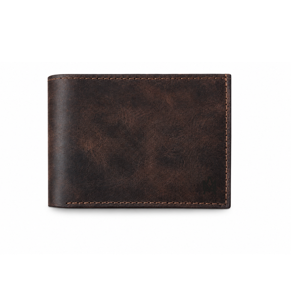 BILLETERA DE CUERO GENUINO EDGE MORO