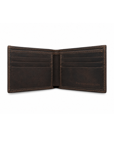 BILLETERA DE CUERO GENUINO EDGE MORO