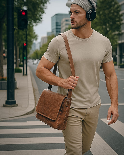 MALETÍN DE CUERO CLASSROOM CARAMEL