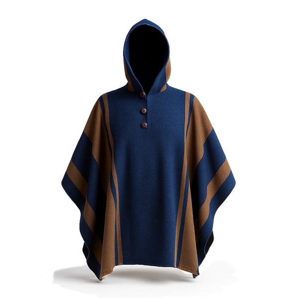 PONCHO ALPACA JEANS-CAFÉ