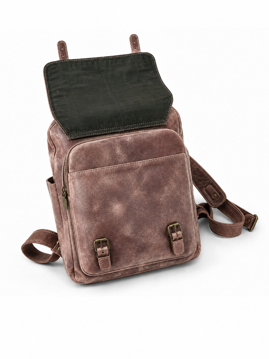 MOCHILA DE CUERO OLD SCHOOL