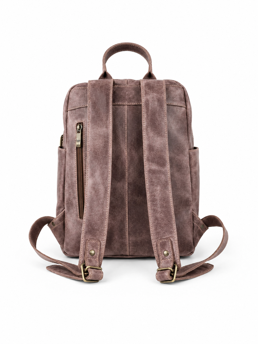 MOCHILA DE CUERO OLD SCHOOL