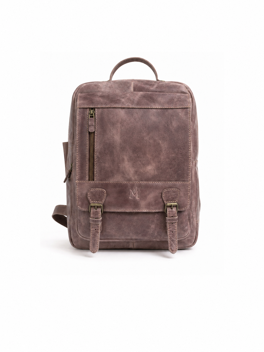 MOCHILA DE CUERO OLD SCHOOL