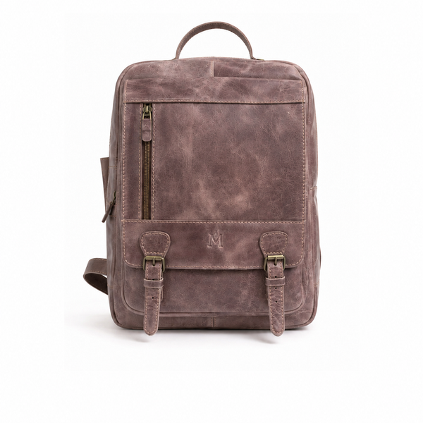 MOCHILA DE CUERO OLD SCHOOL