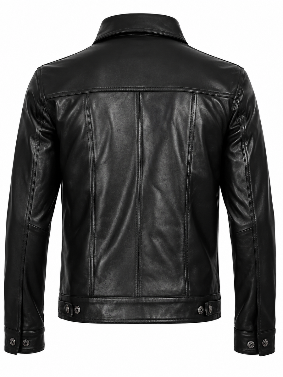 CHAQUETA DE CUERO CRAIG NEGRA